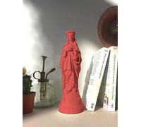 CORALLO J'AI VU LA VIERGE STATUETTA MADONNA CON FIORI IN MANO CM 21