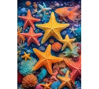 Corallo stella marina colorato Puzzle 700 Pezzi 52x38 cm Puzzle Fai da te,Intrattenimento Creativo - Puzzle Per Adulti E Tutta La Famiglie