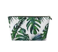 Corallo tropicale delle foglie di palma dell'ibisco, Borsa per il trucco Borsa per cosmetici Borsa da toilette da viaggio portatile Borsa da toilette