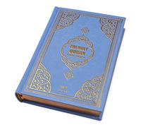 Corano in testo inglese e arabo - Il Santo Corano con Tajweed, codice colore, traslitterazione con copertina rigida (Blue)