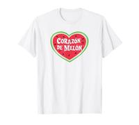 Corazon de Melon Cuore di anguria Sweetheart Latino Humor Maglietta
