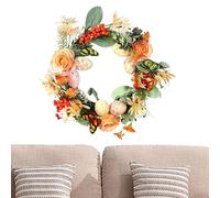 Corazza di Pasqua, Corone di Pasqua per la porta principale | Decorazione da parete domestica con farfalla artificiale - Garland 30 cm/11,8 pollici cluster di bacche rosse, decorazione domestica