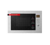 Corberó CMICP125 Microonde di Encastre 25 Litri, Colore Inox, Potenza 900 W, Auto Menu, Sbrinamento, Grill, 5 Livelli Potenza, Controllo Easy-Tronic, Funzione Cucina Espressa, Piatto Girevole 315 mm