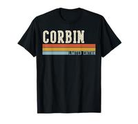 Corbin Retro Vintage Uomini Bambini Ragazzi Nome Maglietta