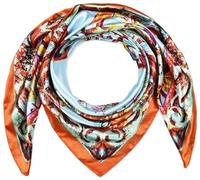 corciova 35 x 35 grande sciarpa quadrata per capelli per le donne seta come ricci fascia cravatta dormire di notte moda bandana foulard, 251 Fiori d'Arancio Sicurezza, 1 Pezzo