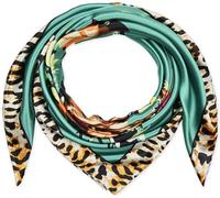 corciova 35 x 35 grande sciarpa quadrata per capelli per le donne seta come ricci fascia cravatta dormire di notte moda bandana foulard, 557 Leopardo Fiori Acqua, 1 Pezzo