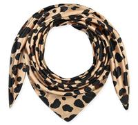 corciova 35 x 35 leopardo quadrato seta come donne sciarpa capelli avvolgere la testa raso bandana fascia fascia copricapo dormire di notte, 794 Leopardo Marrone, Large