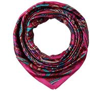 corciova 35x35 grande sciarpa quadrata per capelli in raso da donna - Fascia per la testa effetto seta, protezione notturna, bandana e foulard alla moda, 463 Paisley fucsia, 1 Pezzo
