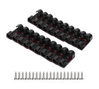 Cord Clips Stick - on Adhesive | 20 Pack Tame Desk Cord Mess/Wire Management Clips for Office/Home | Robust ABS with Screws (Nera)