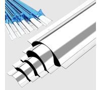 Cord Hider Wall, Heavy Duty Floor Cable Protector, Silver Stainless Steel C-Shaped Cables Raceway, Paintable Wire Management for TV & Office Wires, 39 Inch Long(Inner Width 28MM (1 1/9IN))