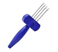 Cord Knitting Tool, Ergonomic Latch Hook with 3-Needle, 4-Needle Heads, Craft Projects, Easy Grip Equipment for Weaving, Binding-Off, Edging, 8,27 x 2,76 x 2,76 pollici