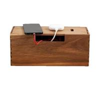 Cord Management Box - Electric Wire Storage Wooden Container,Cord Storage Box - for Home Office Dorm Room Hotel Farmhouse School Living Room Bedroom Study