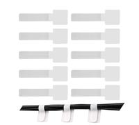 Cord Organizer - Cable Organizer | Adjustable Cord Straps | 10-Piece Multi-Purpose Wire Ties, Adhesive Tape Reusable Holder, For Computer Data Cables Network Cords Office Desk Home Computer Table