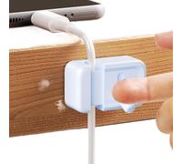 Cord Organizer for Desk, Cord Organizer Holder, ABS Wire Clip Management Keeper, Adhesive for Charger, Desktop, Car, Nightstand, Phone, Wall, and Office, 0.24 Inches