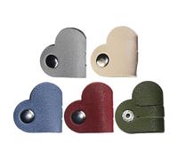 Cord Organizer - PU Leather, Standard Size Cable Ties Durable And Stylish | Heart-Shaped Cable Straps For Wire Management and Travel, Cord Organizer per cavi dati, caricabatterie, ufficio