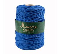 Corda 2mm Cotone (Blu Elettrico), Filo per Macramè, Cordino per Borse a Uncinetto e Fai da te, Filato per Uncinetto e Ferri Made in Italy, BORGO DE’ PAZZI FIRENZE