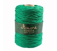 Corda 2mm Cotone (Verde), Filo per Macramè, Cordino per Borse a Uncinetto e Fai da te, Filato per Uncinetto e Ferri Made in Italy, BORGO DE’ PAZZI FIRENZE