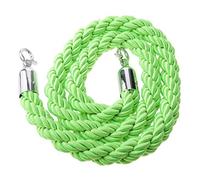 Corda a barriera per coda intrecciata, 150 cm, con gancio, per post, divisori, controllo della folla dell'hotel, 1,5 m (verde)
