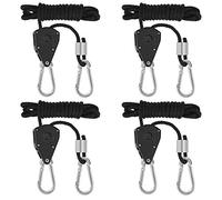 Corda a cricchetto regolabile per appendere la corda a cricchetto, per lampada per piante, piante da interno, 1/8 pollici, capacità 2 paia