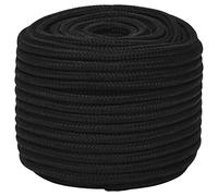 Corda Arrampicata Campeggio Rope Macrame Multiuso, Corda da Lavoro Nera 14 mm 50 m in Poliestere