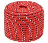 Corda Arrampicata Campeggio Rope Macrame Multiuso, Corda per barca Rossa 14 mm 100 m in Polipropilene