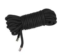 Corda Artigianale Di Cotone Torciata Multifunzione Nera, Corda Tessuta, Movimento Di Yoga Del Piede Del Cavallo A Parola, Lunghezza Regolabile Arbitrariamente, Bdsm Strap、F5