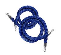 Corda barriera coda blu con ganci, corda di controllo folla ritorta per montanti, corda di gestione della linea per spazi eventi e aree di attesa, ed elegante soluzione di coda