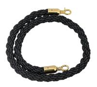 Corda barriera coda, corda barriera di sicurezza, corda montante con ganci, corda di canapa intrecciata, divisore coda, corda controllo folla, 1/1,5/2/2,5/3M(Black,2.5M)
