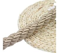 Corda barriera di rivestimento intrecciata lunga 2 pezzi da 1,5 m, imbracatura in flanella for accogliere colonne code, recinzioni a palo, supporti Per Controllo Della Folla(Gold)