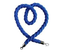 Corda barriera di rivestimento intrecciata lunga 3,0 m, imbracatura in flanella for accogliere colonne code, recinzioni a palo, supporti Per Controllo Della Folla(Blue)