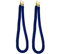 Corda Barriera in Velluto Blu, Ingresso Teatro/Hotel/Bar/divieto, Corde per Il Controllo della Folla con Candeliere VIP per Dirigere Il Traffico Pedonale, Lunga 1/1,5/2/2,5/3/3, Gold Hooks, 2m/6.5ft