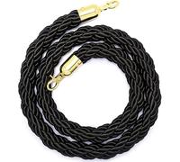 Corda Barriera Intrecciata con Ganci Dorati, Corda di Controllo Della Folla, Barriera in Corda di Canapa Intrecciata per Divisore di Coda,Barriera di Sicurezza A Corda Barrie(Size:4ft/120cm,Color:K)