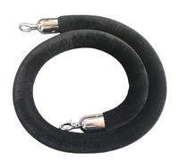 Corda barriera multicolore con clip oro e argento, 2-12 piedi (nero, 365 cm) - ideale per eventi, matrimoni e gestione delle code