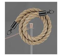 Corda barriera per code intrecciata, Corda di sostegno for il controllo della folla con barriera in corda di canapa intrecciata da 1,5 m/5 piedi, 2/5/6/13 piedi(With Black Hooks,3.4M/11Ft)