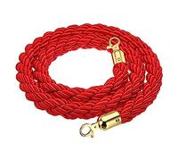 Corda barriera retrattile con 2 ganci, 100-305 cm, corda di canapa per la gestione delle code per eventi, teatro, hotel, ristorante, cinema (dimensioni: 100 cm, colore: rosso)