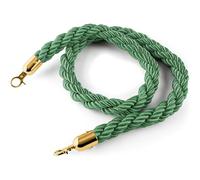 Corda barriera retrattile con ganci lucidi, 60-305 cm, robusta corda d'attesa per club, hotel, banche e ospedali, verde (245 cm)