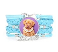 Corda Biscotti Di Zucchero Labrador Cane Amore Braccialetto Regolabile In P