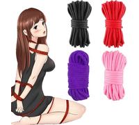 Corda bondage in cotone 4x10 m - Corda bondage e set di corde bondage per legature e bondage e legature BDSM - Corda Shibari Soft Set perfetto per principianti per coppie
