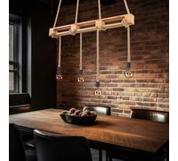 Corda Canapa Pendolo Coprire Lampada Natura Soggiorno Illuminazione Legno Appesa [EEK: Non valutato]