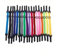 Corda colorata elastica per occhiali antiscivolo, cinturino in silicone elasticizzato per occhiali, accessorio antiscivolo per fissaggio catena occhiali Blocchi di colore,A strisceSilicone