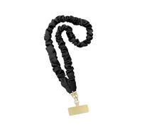 Corda creativa for appendere il telefono cellulare che attraversa diagonalmente il collo, catena for appendere il telefono da donna, ciondolo anti-smarrimento, cordino a tracolla(Black)