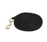Corda da addestramento per cavalli da 8,2 m con impugnatura morbida e attacco rapido alla cavezza(Black)