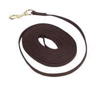 Corda da addestramento per cavalli da 8,2 m con impugnatura morbida e attacco rapido alla cavezza(Brown)