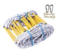 Corda da arrampicata portatile per soccorsi Scala di fuga in corda salvataggio emergenza ignifuga bianca, dimensioni multiple(10ft/300cm)