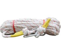 Corda da Arrampicata su Roccia Nucleo in Filo d'Acciaio Arrampicata in Montagna All'aperto Corda Antincendio in Nylon per Uso Domestico Corda di Sicurezza, White, 40m*16mm