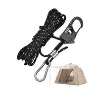 Corda da Campeggio - Linee Riflettenti In Nylon,Corde Per Tenda Antivento Da 4mm 4 Metri Con Ganci - Per Escursionismo, Zaino In Spalla, Arrampicata, Kayak, Telone, Tenda Da Sole