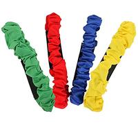 Corda da Corsa Cinturino a Tre Gambe,Cinghie Elastiche 4 Pezzi Cinghie Giochi di Festa di Compleanno per Bambini Gioco di Corse a 3 Zampe Campo di Carnevale Giorno Cortile e Gioco di Staffetta