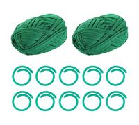 Corda Da Giardino Verde Da 2 Pezzi, Tenditori Da Giardino Verdi Da 10 Pezzi, Corda Da Giardino, Corda Da Giardino Per Piante Rampicanti, Supporto Per Asta Per Piante