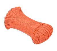 Corda da Lavoro Arancione da 6 mm, 50 m, in Polipropilene Resistente, Anti-UV, Ideale per Giardino, Barca, Campeggio, attività all'aperto, casa, Officina, per Legare, tendere e fis