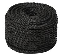 Corda da lavoro nera 10 mm 100 m Polipropilene